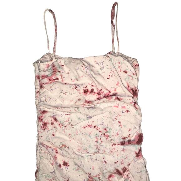 skylar+madison Womens Stretch Bodycon Cinched Tank Mini Dress Floral Pink M NWOT - Picture 5 of 10